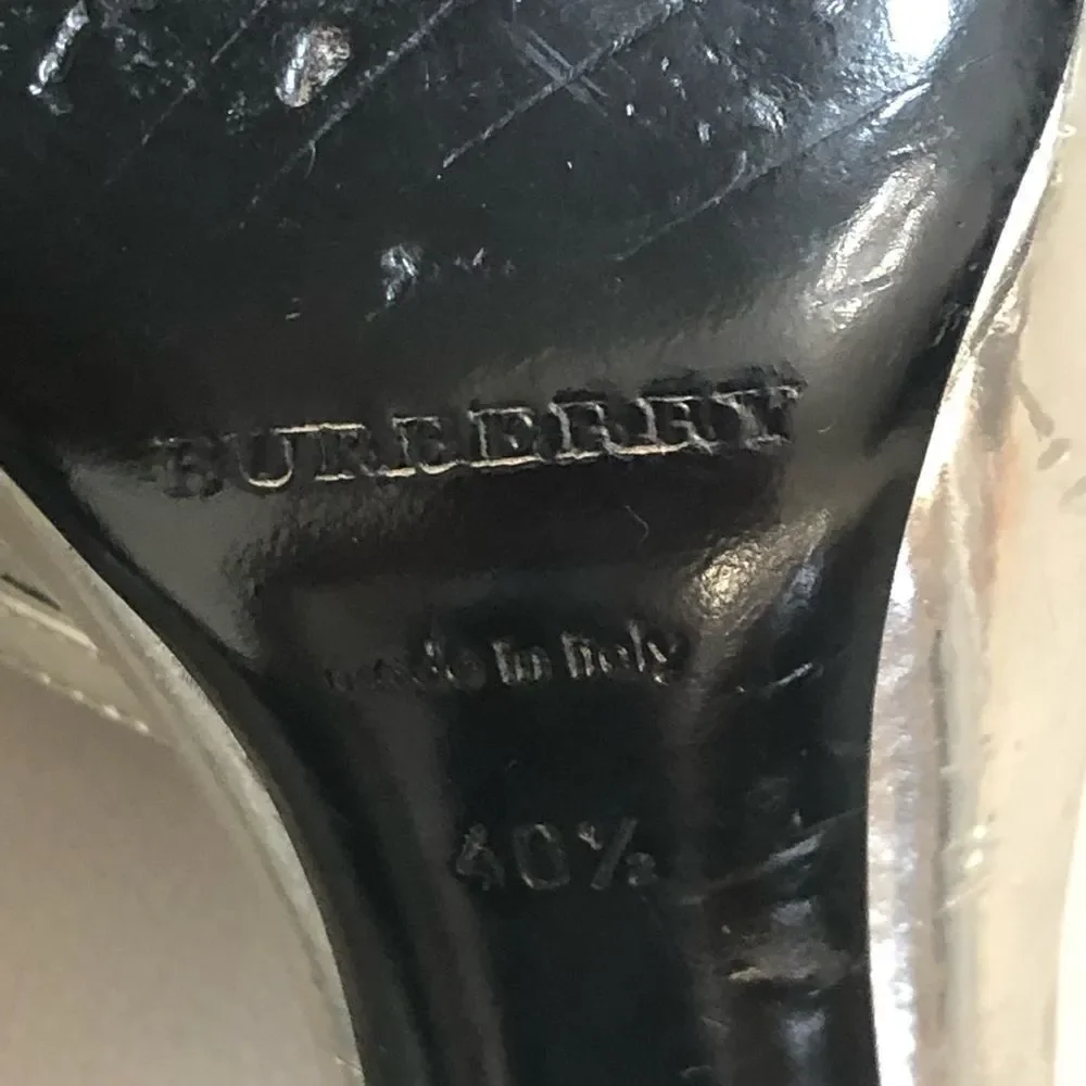 Burberry metallic  platform heels sandals 10.5 - Picture 5 of 8